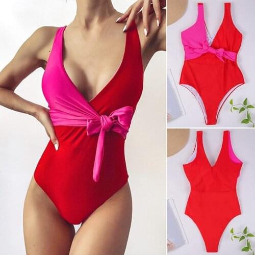 Sexy Swimsuit One Piece High Cut Swimwear Women Cross Bandage Beachwear Summer Backless Bathing Suit