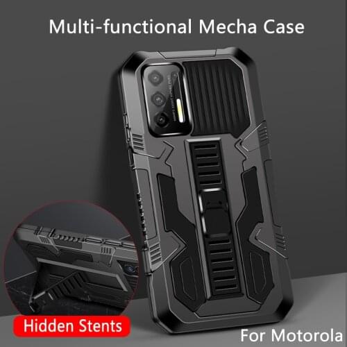 For Motorola Moto G9 G8 G6 E7 G Plus Play Power ONE 5G Heat Dissipation Silicone Phone Case Mache Bumper Stand Shell with Stents