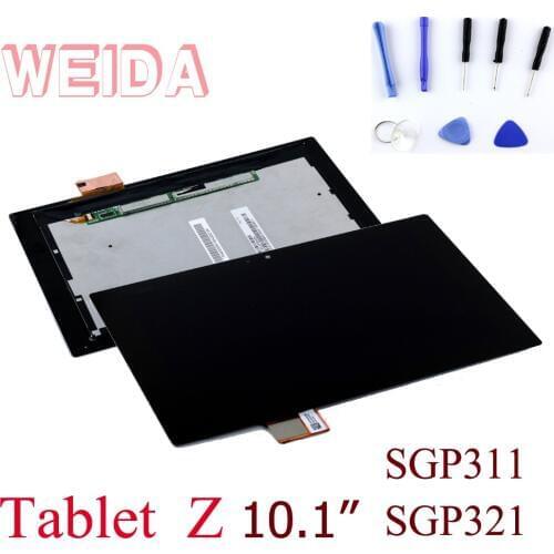 WEIDA LCD Replacement 10.1" For Sony Tablet Z SGP321 SGP311 Touch Screen LCD Display Assembly Tablet Z SGP321