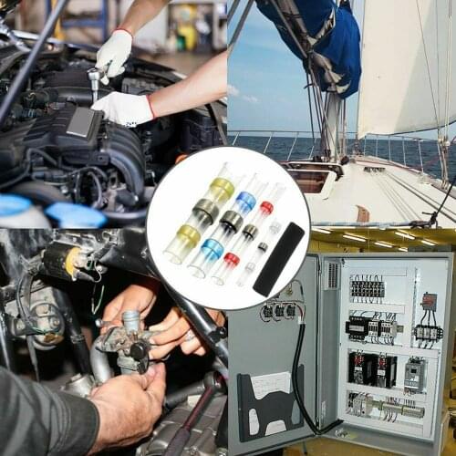 Solder Seal Wire Connectors Heat Shrink Crimp Solder Butt Connectors Solder Connector Kit Automotive Marine Insulated