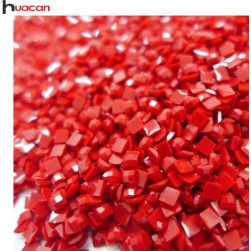 HUACAN DMC Rhinestones For Embroidery Full Square Drill Crystal For Diamond Painting