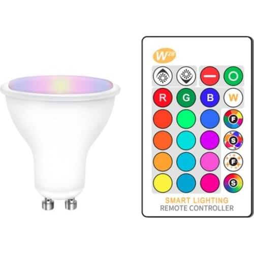 LED RGB Bulb GU10 RGBW LED Lamp 110V 220V RGBWW High Power Lampada 16 Color Changeable With IR Remote Controller
