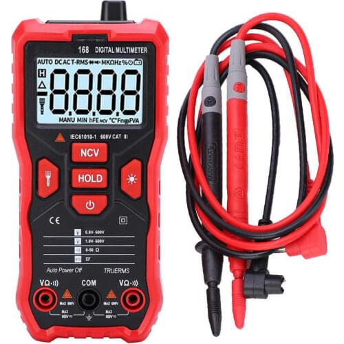 UA168 Mini Handheld LCD Digital Multimeter AC DC Voltage Resistance Tester with Test Probes
