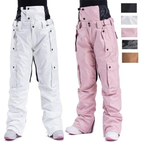 2021 High Quality Ski Pants Men Women Windproof Waterproof Warm Couple Snow Trousers Winter Ski Snowboard Pants Waist Protection