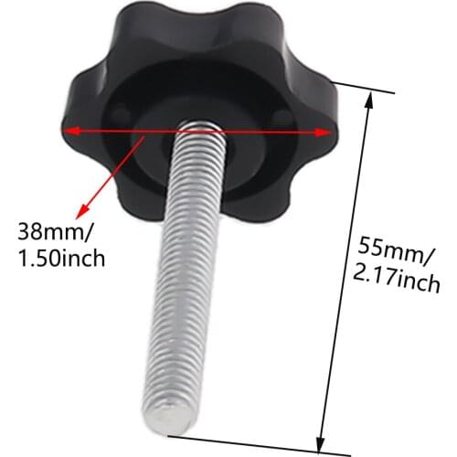 1/2/3/4/5/6/10Pcs Hexagon Screw Knobs M8*12/M8*16/M8*18/M8*20/M8*30/M8*35/M8*40/M8*45/M8*50/M8*60/M8*70mm Plastic+Metal
