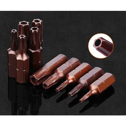1Pcs 1/4" (6.35mm)Hex Shank 25mm Short Screwdriver Bit Magnetic Torx Screw Driver Bits Tools S2 Steel