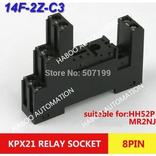 10pcs/lot 8 pins mini PCB HABOO series relay socket PI-50BE/3 electrical socket for KPX21 PI-50BE/3 relay switch 300v