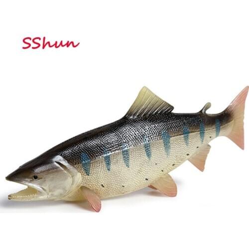 16*4*6cm Children solid simulation marine animal model salmon salmon marine life handmade model toy decoration