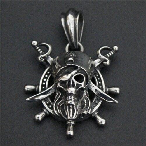316L Stainless Steel Anchors Pirate Captain Pendant Mens Stainless Steel Fashion Pendant