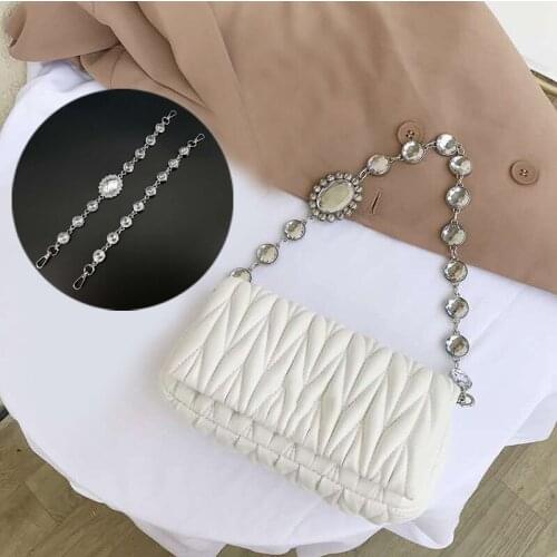 Rhinestone chain handle handbag pendant Imitation diamond Bag Strap women Shoulder bag shoulder strap decoration Bag accessories