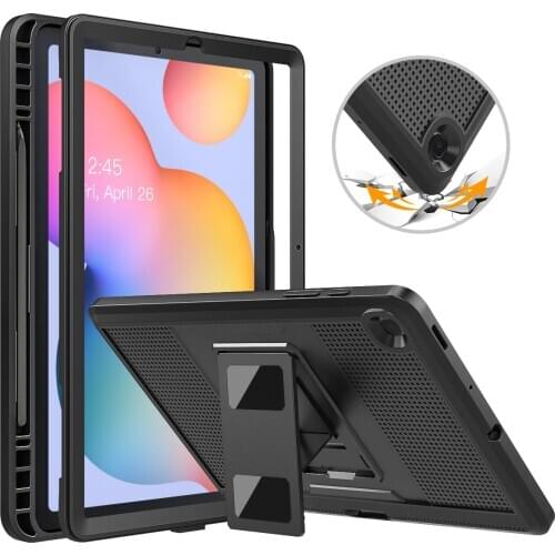 Case For Samsung Galaxy Tab S6 Lite 10.4" 2020,[Heavy Duty] Shockproof Full Body Rugged Hybrid Cover with Screen Protector&Pecil