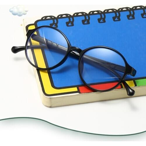Child Round Frame Girls Boys Anti-Blue Glasses Transparent Lens UV400 Eye Protection Children Kids Comeputer-Gaming Eyewear