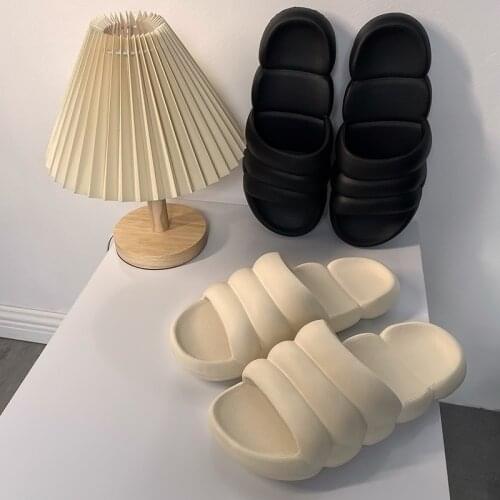 Lovers' home slippers men and womens indoor home Japanese fashion thick bottom odor proof anti-skid bathroom bath cool slippers