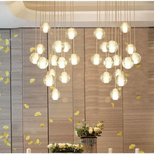 Home Decor Modren Luxury Pendant Lights staircase Living room decoration luminaire suspension G4 LED Pandant lamp