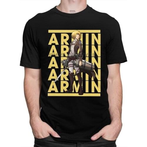 Attack On Titan Shingeki No Kyojin Armin Arlert T Shirt Men Short Sleeve Cotton T-shirt Manga Attack On Titan Tee Novelty Tshirt