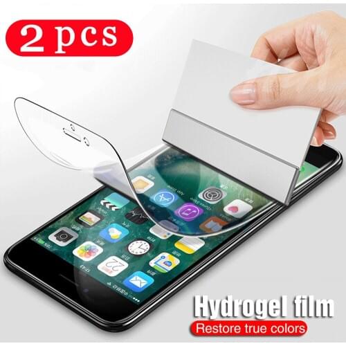 2 Pcs Full Cover Hydrogel Film For iPhone 7 8 Plus 6 6S Phone Screen Protector 11 Pro Max Xs Max XR Non-Glass Protective Film