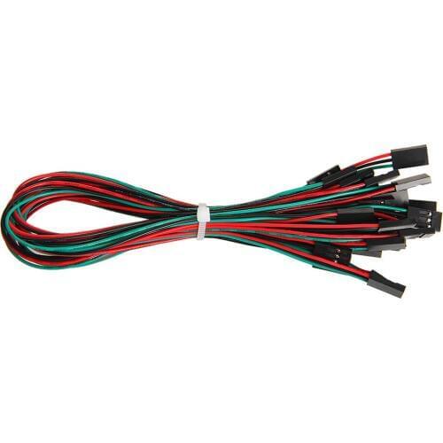 10pcs 70cm Dupont line 3pin female to female jumper wire Dupont cable for Arduino diy 3d printer