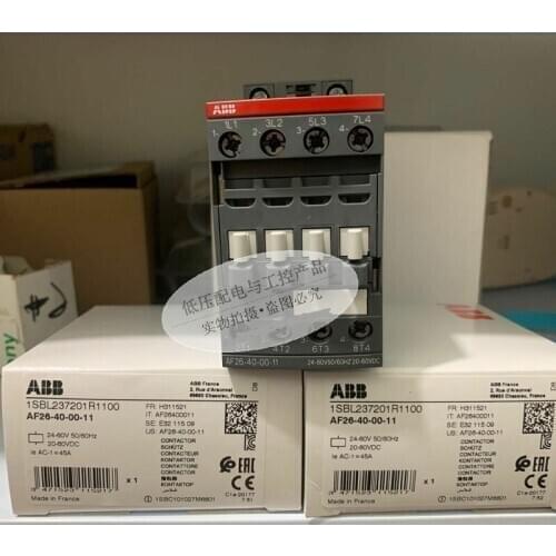ABB 4-ploe contactors AC-1 45A AC/DC operated 4 N.O. main poles AF26-40-00-11 AF26-40-00-12 AF26-40-00-13 AF26-40-00-14