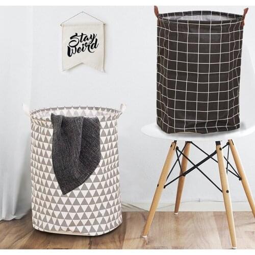 Laundry Basket Home Organizer Canvas Waterproof Large Capacity Laundry Hamper Dirty Clothes Storage Bag Toy Storage Bin
