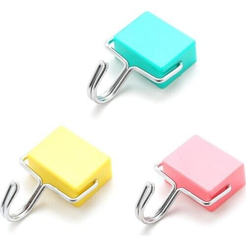 Creative super magnetic hook seamless microwave refrigerator magnet hook nail-free household storage kitchen storage hook free o