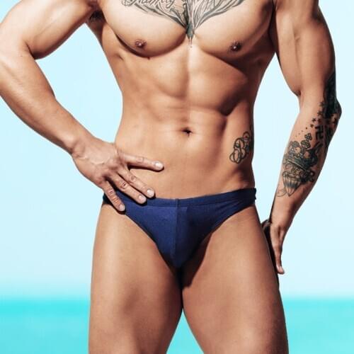 2020 New solid black white blue swimsuits summer beach shorts men swimwear sunga board surf swim trunk shorts briefs bikinis