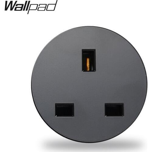 L6 13A BS UK Wall Socket 3 Pin Electrical Power Outlet 5 Colors White Black Grey Gold Brown Modular DIY Free Combination