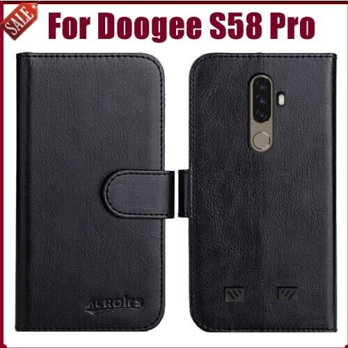 Hot! Doogee S58 Pro Case 5.71" Fashion 6 Colors Flip Soft Leather Wallet Protective Cover For Doogee S58 Pro Case Phone Bag