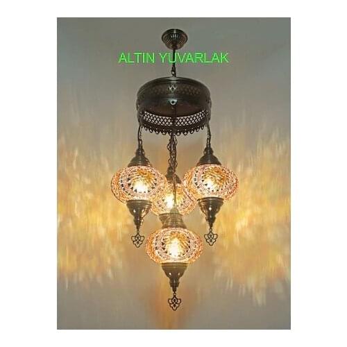 Mosaic chandelier 4lü Special Turkish 4 top mosaic floor lamp, mosaic Turkish lamp, mosaic chandelier, turkish floor lamp