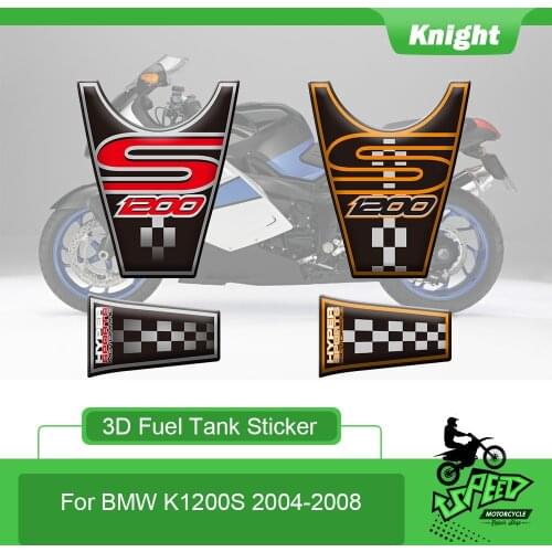 Suitable for BMW K1200S K1200 S K 1200 S 2004-2008 motorcycle fuel tank sticker fish bone protection decal 3D fuel tank pad