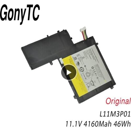 GONYTC Genuine Laptop Battery For L11M3P01 3ICP5/56/120 For Ideapad U410 For ThinkPad S5 S5-S531 S531 U310 11.1V 6 cell