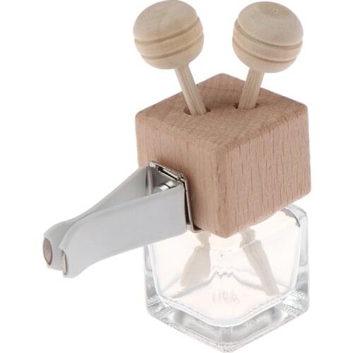 Air Freshener Ornament Perfume Bottle Pendant Essential Oils Auto Car Perfume Bottle Hanging Glass Refillable Bottle