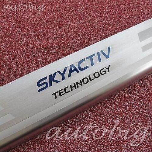 OUTSIDE Door Sill Scuff Plate Threshold FOR 2014+ Mazda3 AXELA Stainless Steel