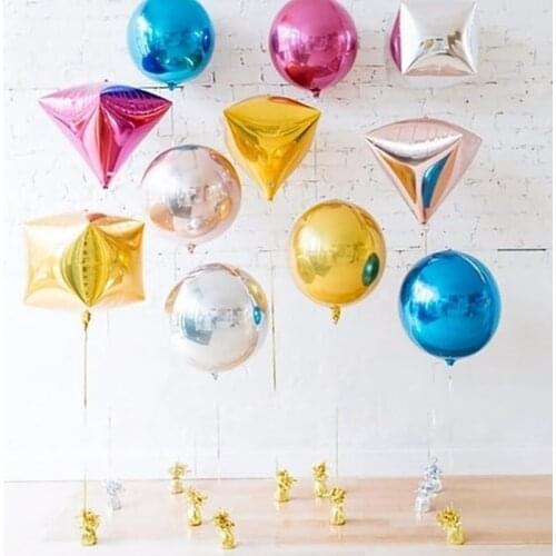 2 Pieces/set of 24 Inch 4D Cube Diamond Balloons Store Opening Decoration Event Wedding Birthday Holiday Decoration
