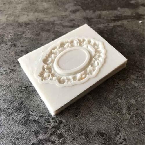 Baroque Scroll Relief Border Silicone Mold 3D Frame Cupcake Topper Fondant Cake Decorating Tools Candy Chocolate Gumpaste Moulds