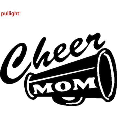 15.2CM*9.7CM Cheer Mom Vinyl Decal Sticker Sport Pompoms Cheerleader Football Car Styling Decal Accessories