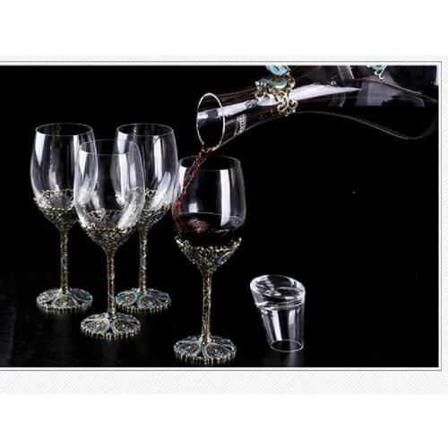 Wine Glasses Red Wine Suit Enamel Glass Goblet Wedding Gift Glasses of Decanter Glase Wine Vintage Crystal