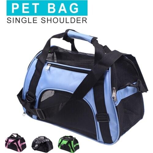 Breathable Dog Bag Single Shoulder Outdoor Travel Portable Foldable Pet Cat Carrier Bags For Small Dogs Dual-use Puppy Handbag