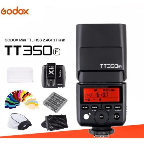 Godox TT350F Camera Flash Speedlite 2.4G TTL HSS GN36 1/8000s for Fujifilm Fuji X-Pro2/1 X-T20 X-T2 X-T1 X-T10 X-E1 X-A3 X100F