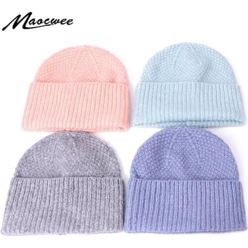 Crochet Knitted Skuilles Beanies Autumn Winter Women Men Unisex Caps Hats Solid Thick Warm Outdoor Soft Balaclava Beanies Hat