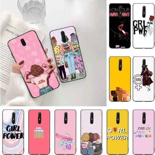 YJZFDYRM Hot Feminist Girl Power Women Phone Case For Oppo A5 A9 2020 Reno2 z Renoace 3pro Realme5Pro