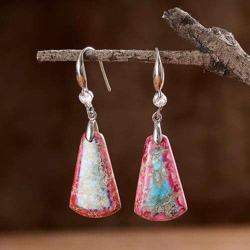 Womens Sweet Natural Stone Earrings Drop Dangle Earring Elegant Earring Jewelry Wholesale