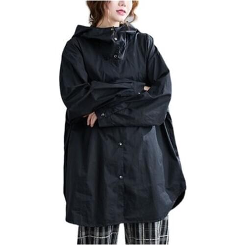 Trench Coat Woman 2020 Autumn New Large Size Loose Versatile Medium - Long TemperAment Popular Hoodie Coat