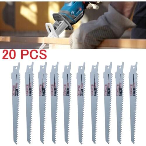 5/10/20pcs 150mm Reciprocating Saw Blade HCS Cutter For Wood Metal Cutting Tool Saw Blades S644D For Bosch Ryobi Makita