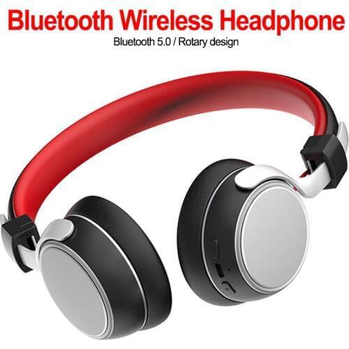 Active Noise Cancelling Wireless Bluetooth Headphones Foldable Over-ear Portable Headset for Phones Music with Mic