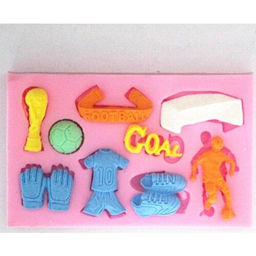 The football World Cup cake molds soap chocolate mould for the kitchen baking cake tool DIY FM129