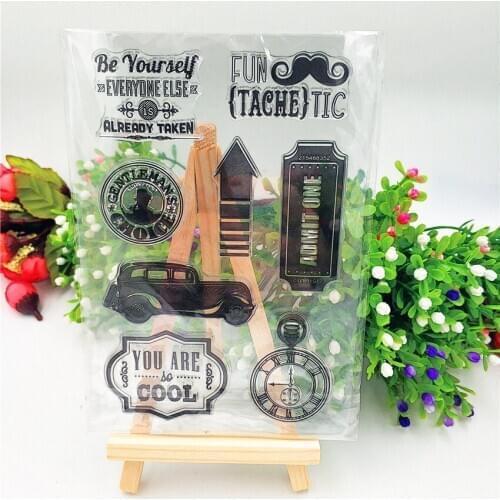 Hot selling classic cars transparent clear stamp / silicone seal roller stamp DIY scrapbook album / card production