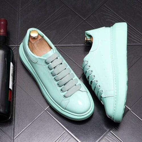 New 2022 Chunky Sneakers Men Streets Trend Blue Yellow Causal Loafers Flat Shoes Male Hip-Hop Board Sneakers Zapatos Hombre