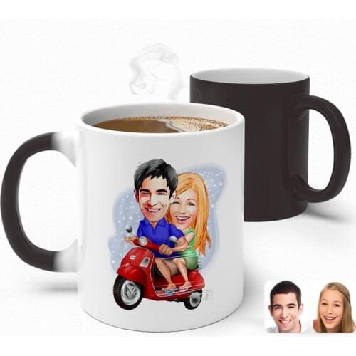 Personalized Valentine Caricature Of Magic Mug Bardak-10