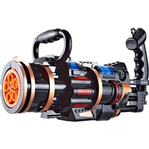 Beach Outdoor Toy for Kid Interactive Electric Toy for Toddler Gatling Bubble Maker Musical Toy for Wedding Celebration