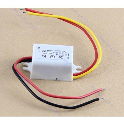 DC-DC Converter 15W 12V Step Down to 6V 3A Power Supply Module Waterproof-White Inverter ups inversor de onda senoidal pura